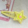 Girly Snap Clip Hairpin Y2K Girls Headdress Hair Accessories Delicate Star Color Block Mini Jelly Star Hairpin