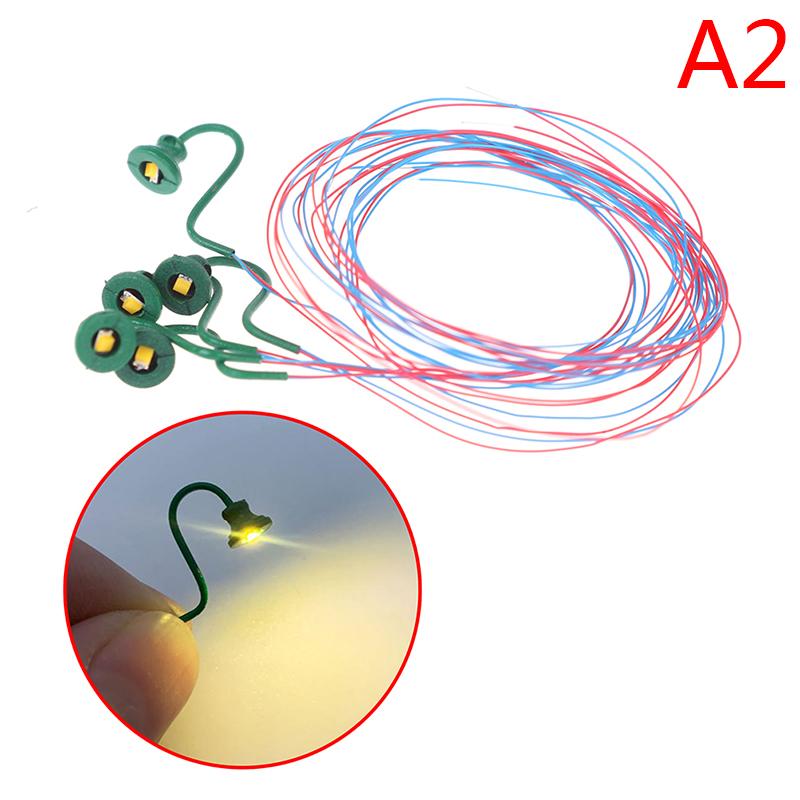 5Pcs Classic Wall Mount Lamps Street Lamp Model Making Railroad Model Park Lamps