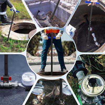 Sierpnia. Klucz do zaworu odcinającego wodomierza, 15 cali do 28 cali, z kluczem do 4 rodzajów instalacji, klucz do wodomierza z odkręcanym uchwytem T