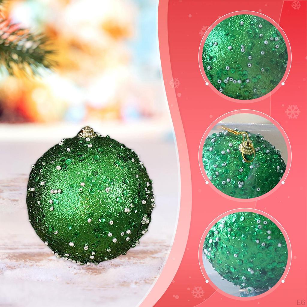 4 Pieces Christmas Ball Ornaments Tree Decorations for Restaurant