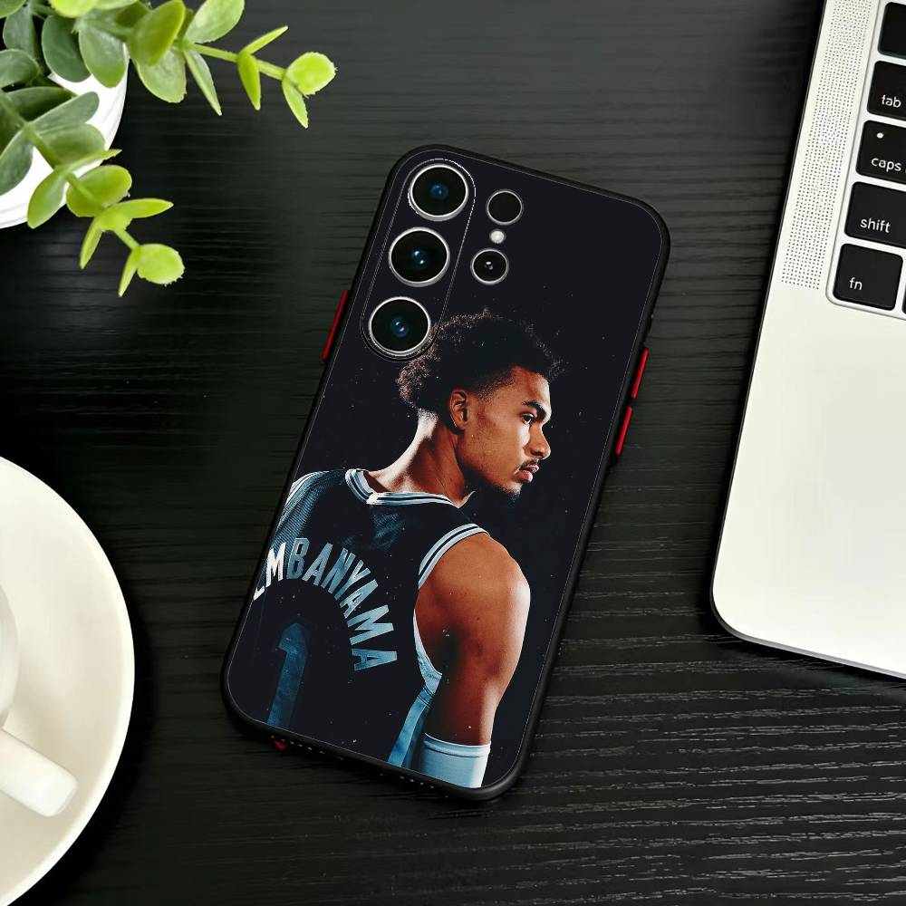 Basketball D-Victor Wenbanyama Phone Case For Samsung S26,S25,S24,S23,S22,S21,S20,Plus,Fe,Lite,Others Black Cover Samsung S23plus5G