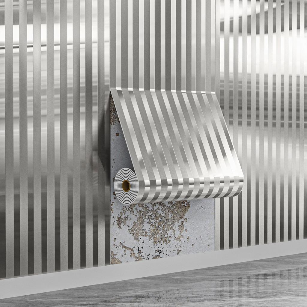 Papel Tapiz Moderno Rayado 3D Autoadhesivo Geométrico Despegar y Pegar para Inquilinos Apartamento Sala de Estar Renovación Rápida Extraíble