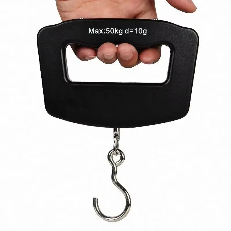 

Portable Digital Hook Scale 50kg 10g Travel Luggage Scale for Fishing Postal Weight Express Measurement чёрный