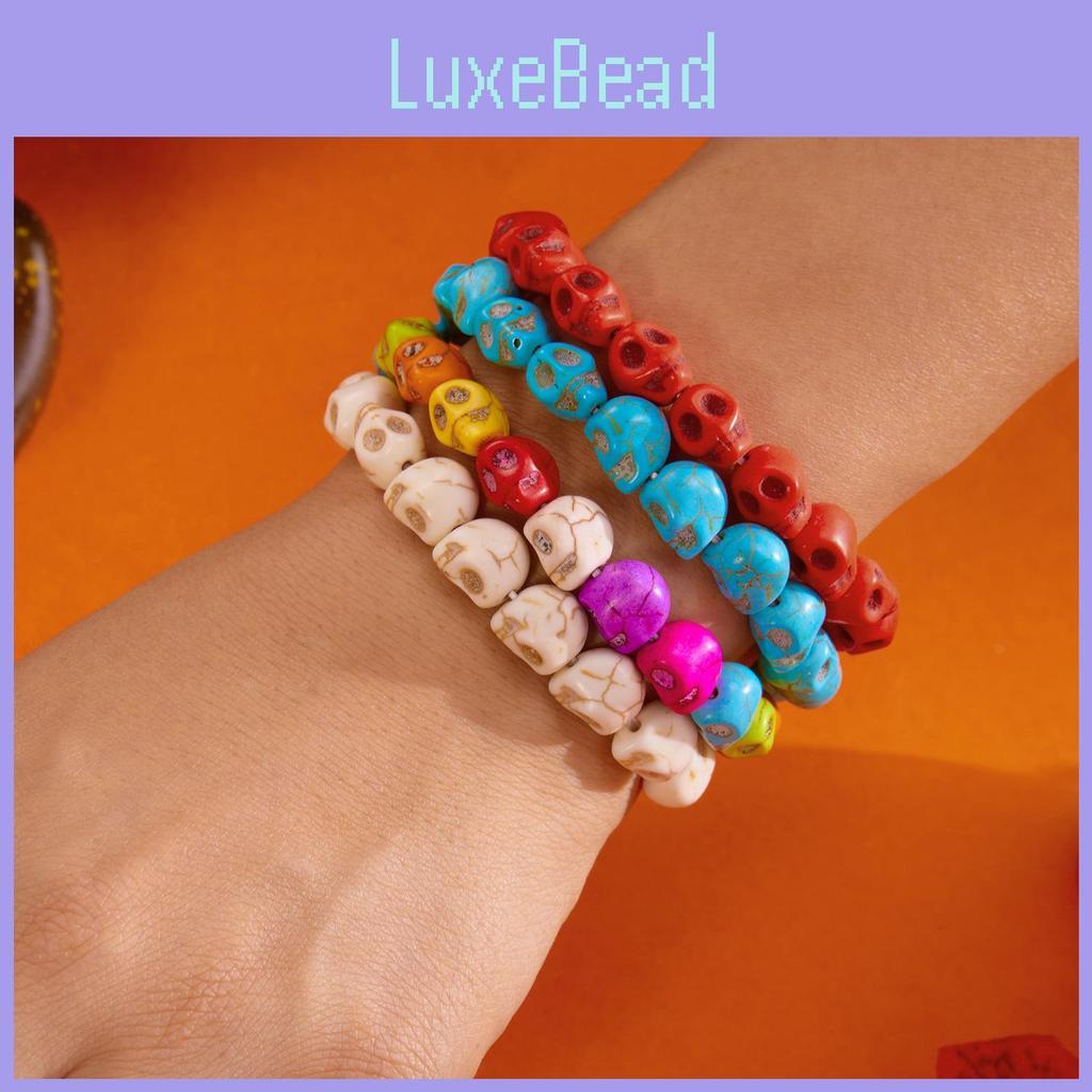 Vintage Geometric Resin Wristlet With Stretch Cord For Casual Gift For Teens