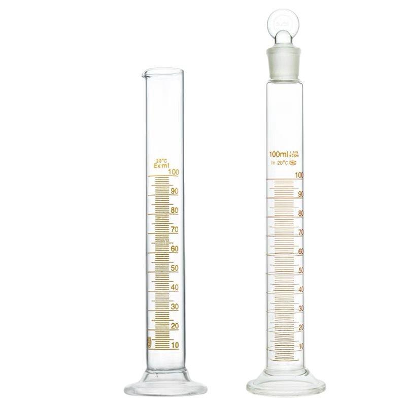Laboratory Glass Graduated Cylinders: 5ml, 10ml, 25ml, 50ml, 100ml, 250ml, 500ml, 1000ml, 2000ml