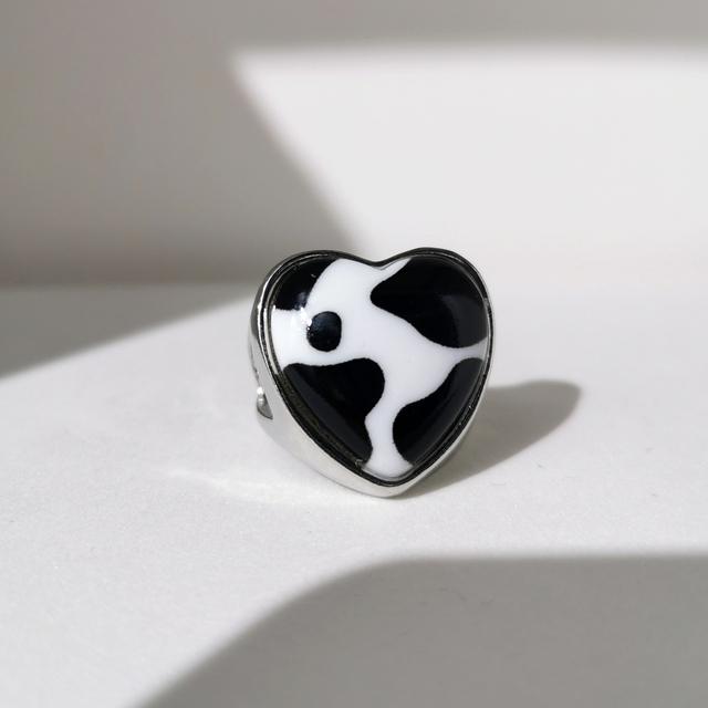 Colorful Glitter Enamel Flower Rings Y2K Fashion Floral Big Chunky Cocktail Ring for Women Girls Party Jewelry Ins Trendy New