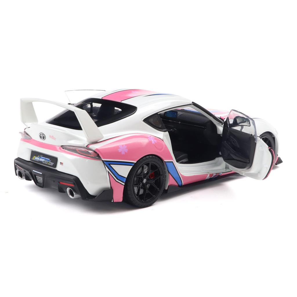 SOLIDO Toyota GR Supra Solido Works Itasha 2024 Finished Model S1809008 1/18 (White/Pink)