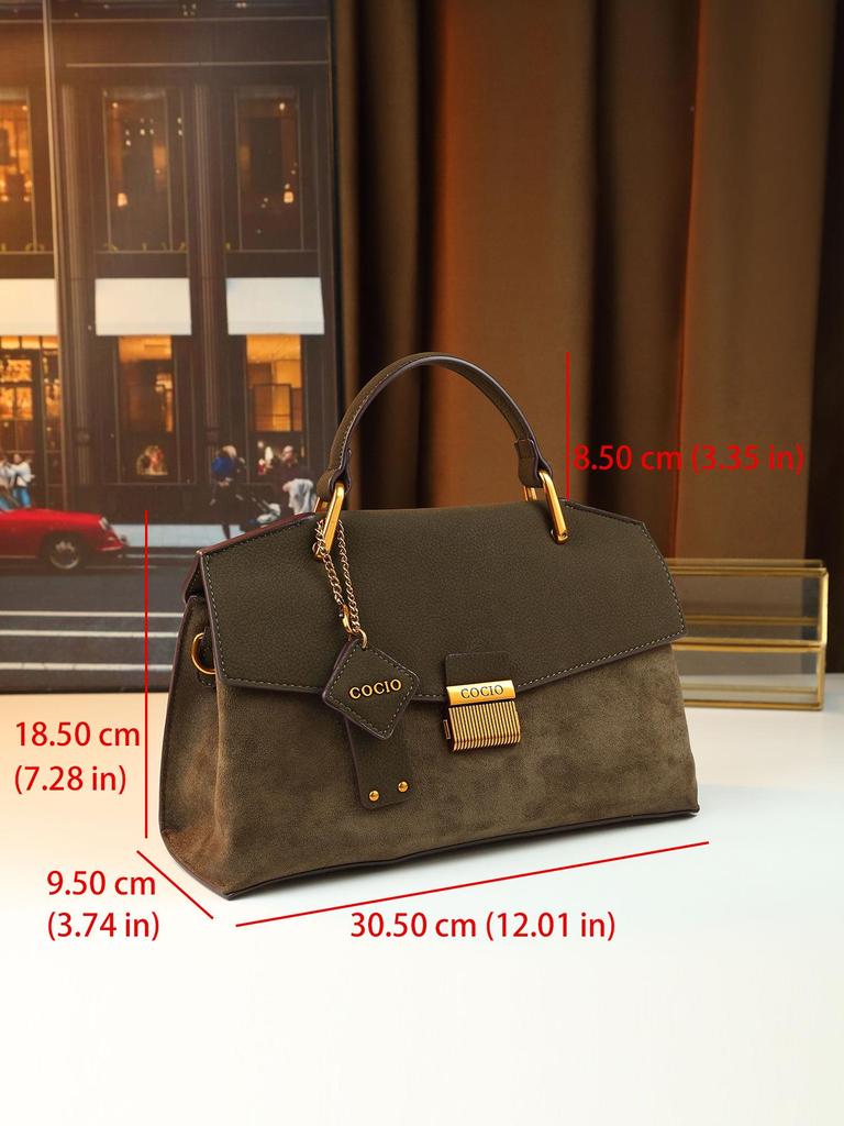 2025 Stylish Lychee Pattern Lock Bag - Versatile Autumn/Winter Crossbody & Shoulder Bag for Women