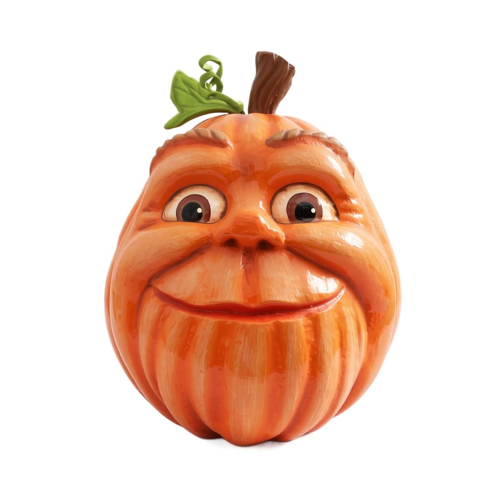Pumpkin Shaped Decorative Resin Figurine for Home Office Table Centerpiece Autumn Harvest Festival Ornament Craft