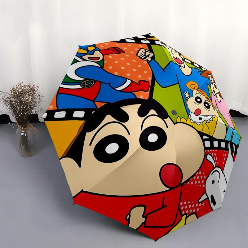 Crayon Shin-chan Automatic Open/Close Umbrella Folding Umbrella,Portable Compact Perfect Gift for Birthday, Christmas0809161