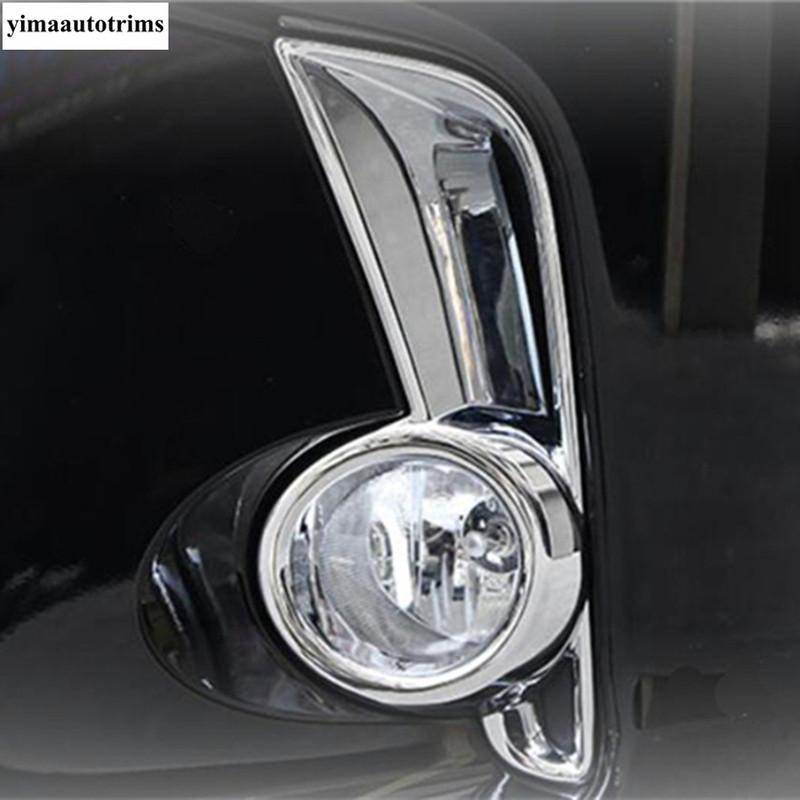 Car Front Fog Lights Lamps Frame Decoration Cover Trim ABS Chrome Exterior Accessories For Toyota Highlander Kluger 2017 -