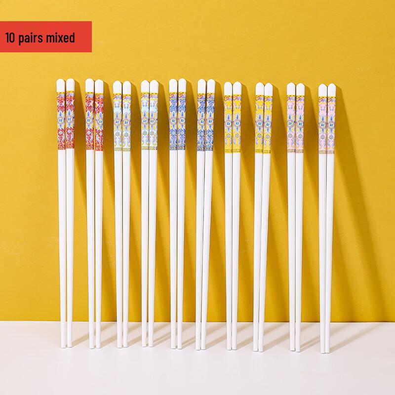 Chiński Pałacowy Styl Emaliowany Ceramiczny Zestaw Pałeczek