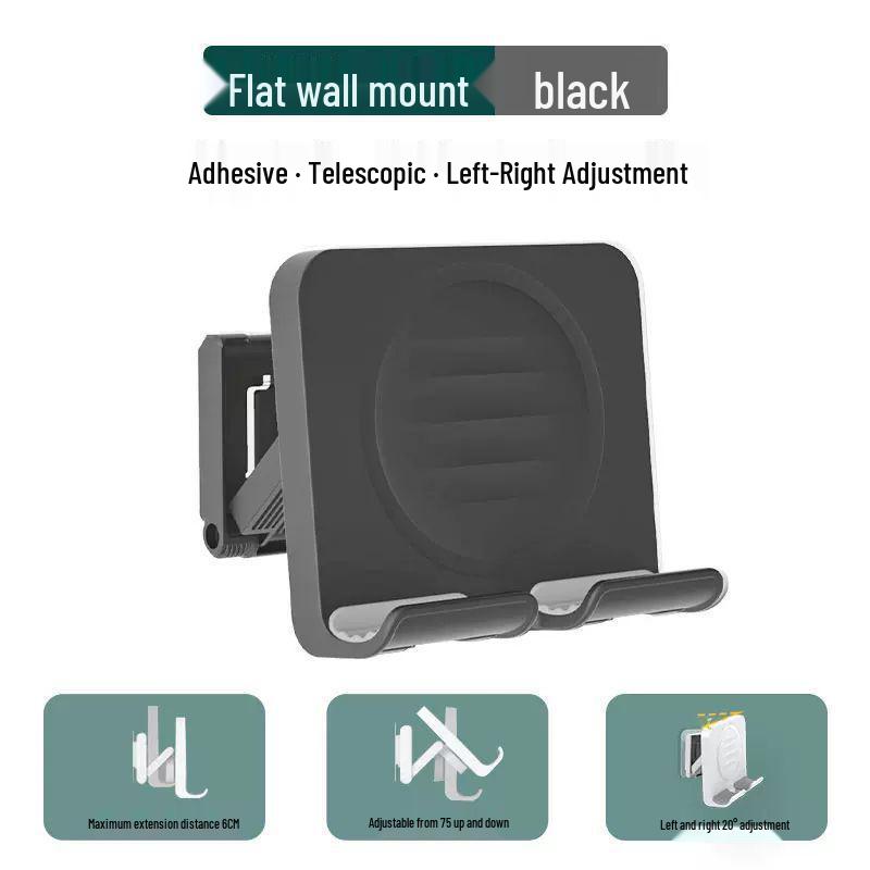 Universal Adjustable Adhesive Wall & Desktop Mount for Living Room, Kitchen, Bathroom чёрный