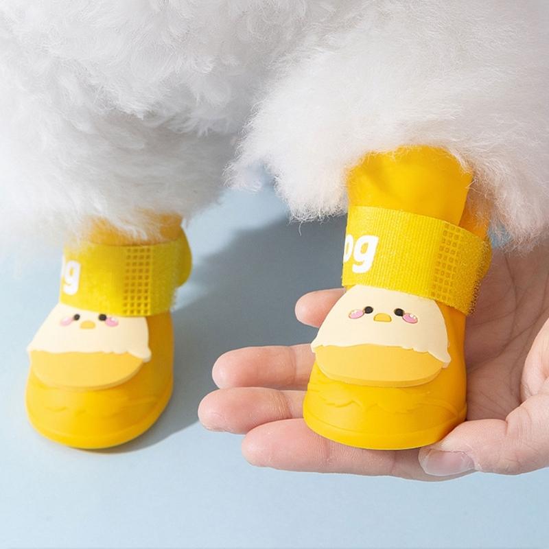 4PCS Dog Boot Water Resistant Antiskid Paws Protecting Comfortable For Big Dogs Various Weather Walking Hiking