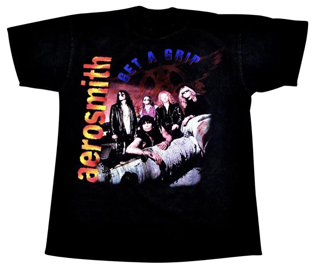 Vintage Aerosmith Get A Grip Gift For Fans Black S-5XL Shirt LL380 Unisex T-Shirt S