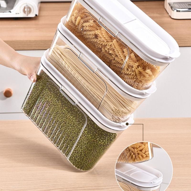 Space Saving Designs Sealed Grains Bin for Freshness Portable for Home Use and Office Supplies Pantrys Organization