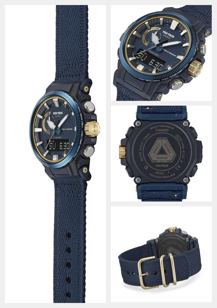 Protrek Klokke SE 50 ÅRS JUBILEUM Modell Radio Solar Blå x Gull [Casio] []CASIO PRW-61SS-2JR Herre