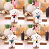 Adorable Dog Plush Toy With Pp Cotton Filling For Bags And Key Holders