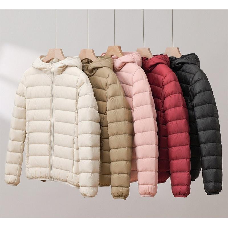Women Puffer Jacket Plus Size 5XL 6XL 7XL New Spring Autumn Female Ultra Lightweight Packable Hooded Down Coats