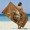 Vintage Floral Tabby Cat Beach Towel Patterned Sunscreen And Windproof Suitable For Swimming Pool Camping Travel