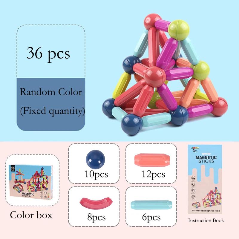 Magnetic Construction Set DIY Building Assembly Magnet Blocks Toy For Children Educational Gift