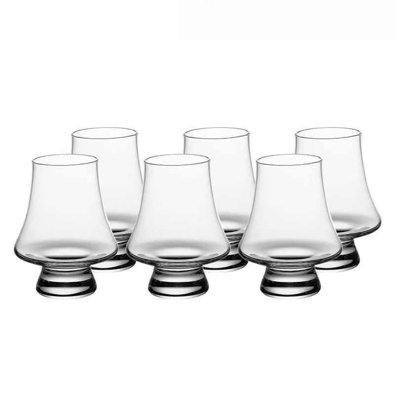 Whiskey Crystal Glass Set, 4 Pack Tasting Glass 9 Ounces Clear Lead Free Wine Glass Bar Party Wedding Drinking Glassware