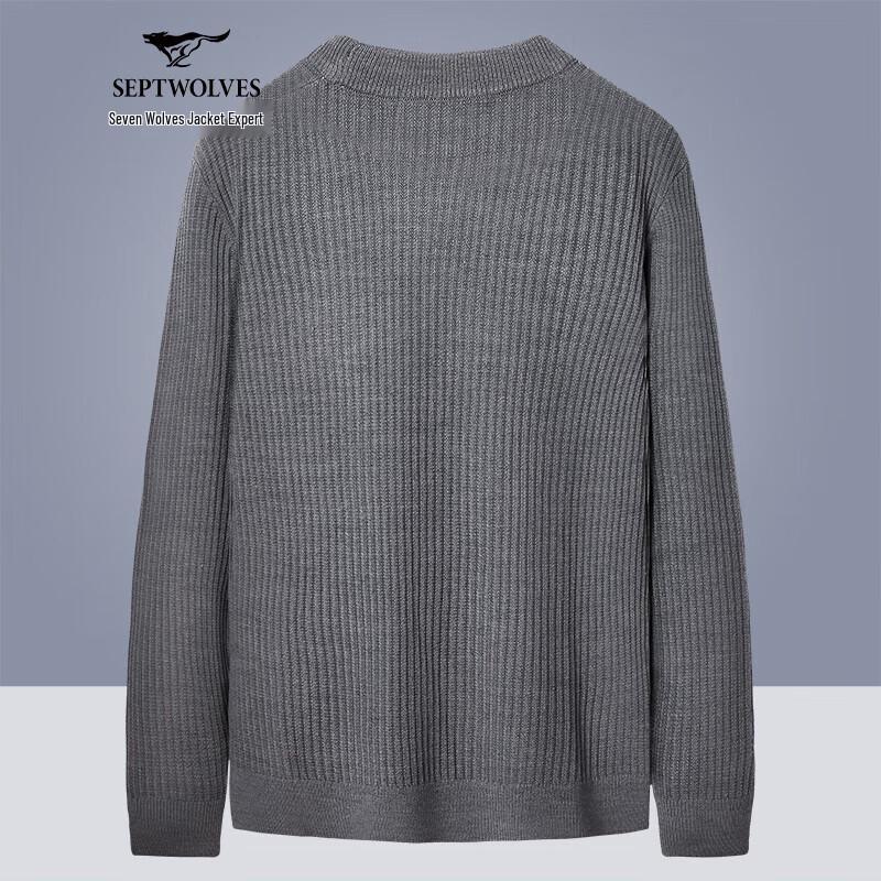 

Septwolves Men s Round Neck Ribbed Knit Sweater 180/XXL