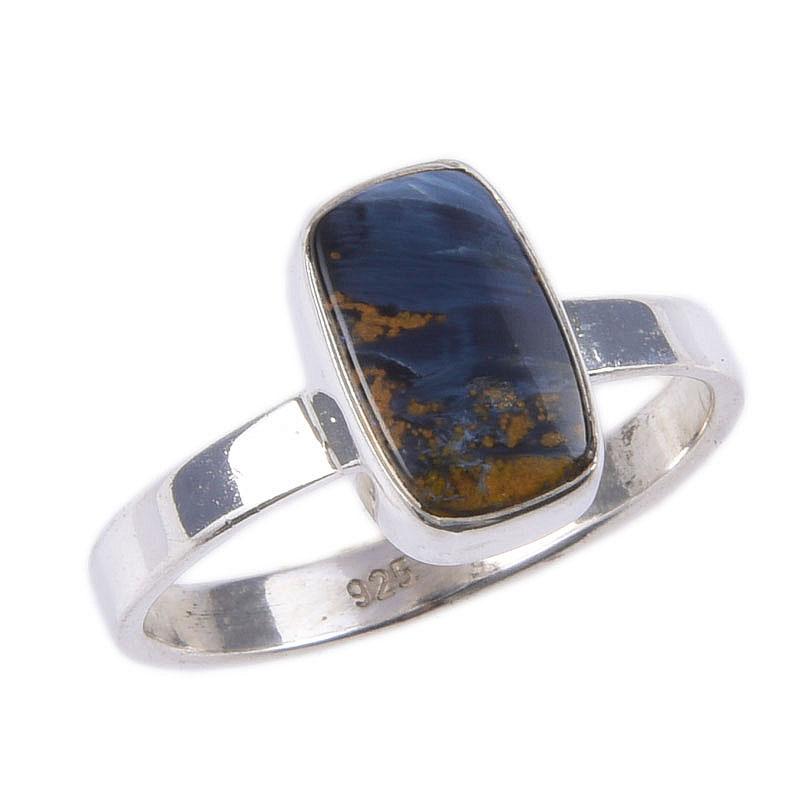 Natural Pietersite Gemstone Handmade 925 Solid Sterling Silver Ring Size 6 N1U07