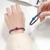 Autumn And Winter Jewelry Imitation Red Corundum Blue Spinel Retro Black Gold Bracelet Heroine Stone 6.5