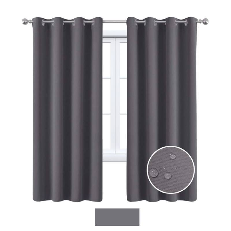 Nordics Full Blackout Solid Color Curtain With Polyester Fabric For Living Room And Bedroom Windows
