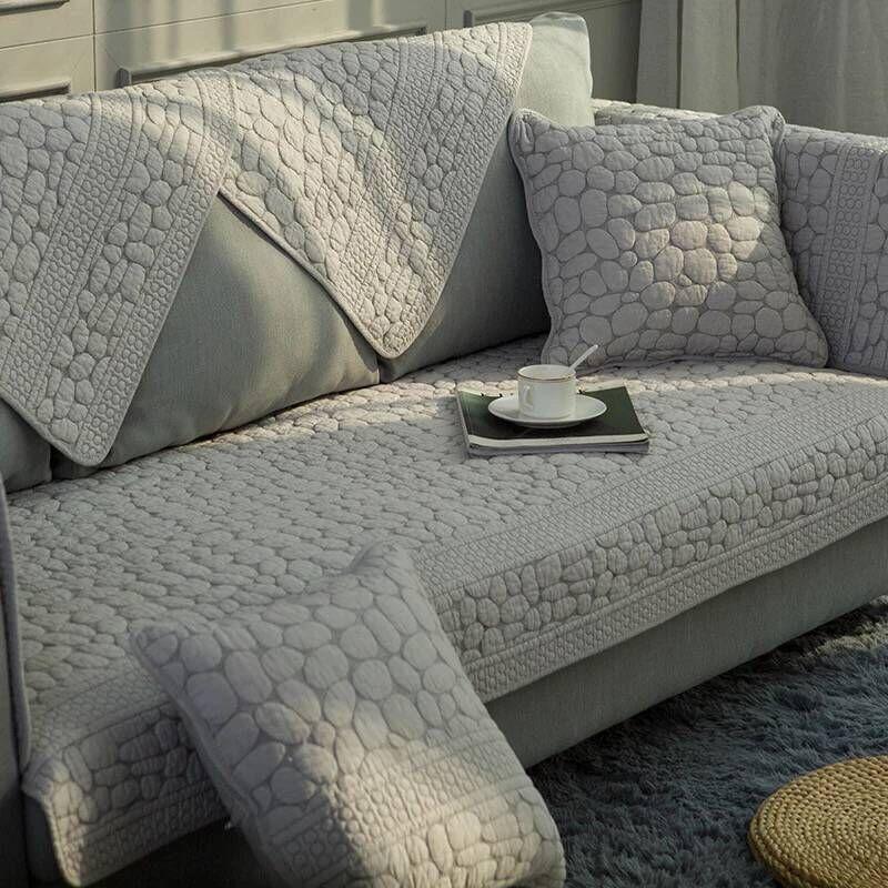 

Диванная подушка из чистого хлопка, всесезонная универсальная ткань, двусторонняя стираная хлопчатобумажная ткань, простая современная подушка, чехол для дивана 70*70