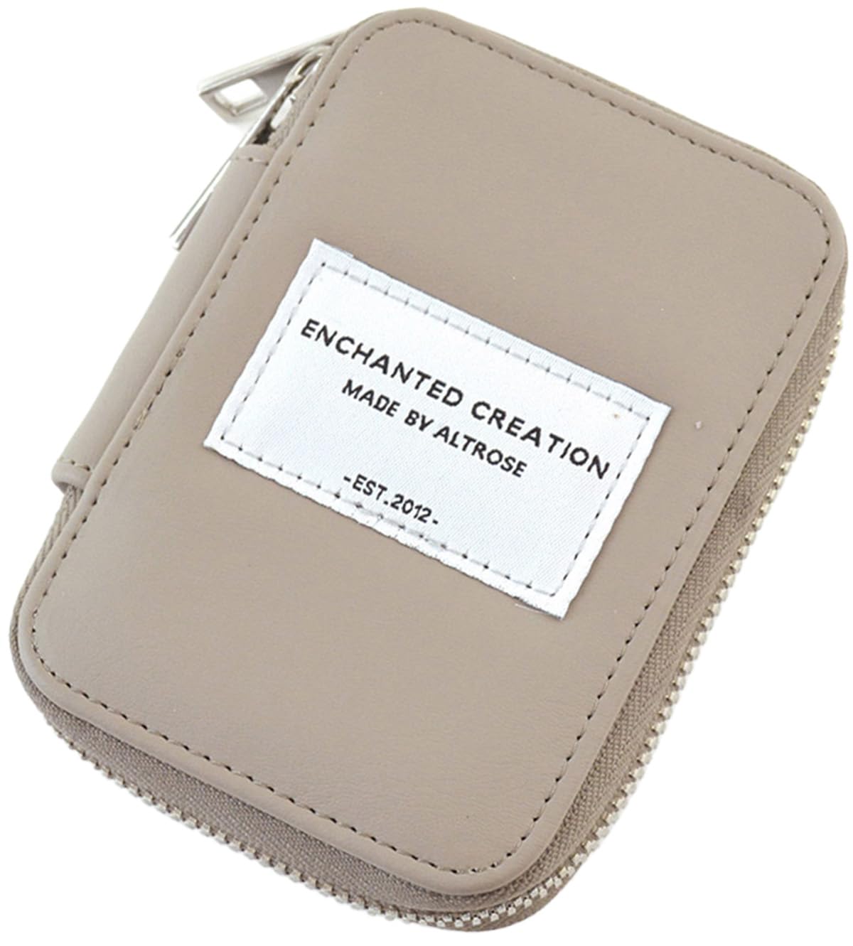 

Ключниця Altro Rose Gray для жінок, 4 кільця, стильна, сумісна зі смарт-ключем, кругла блискавка, маленька, тонка, компактна, легка, відділення для ключів та карток,