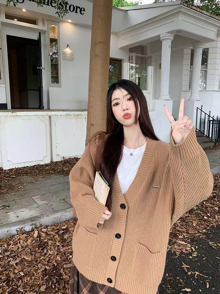 Cozy and Soft Korean-Style Knit Cardigan - Autumn/Winter 2025 Collection