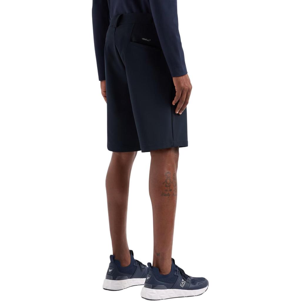 Emporio Armani Solid Color Zippered Three-Quarter Casual Shorts Men Shorts Blue 6DPS05-PNGWZ-1562