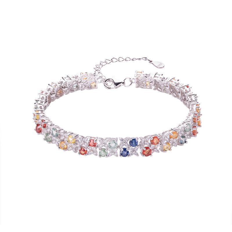 

Natural Color Sapphire Bracelet Women S S925 Sterling Silver Color Treasure Jewelry Xiaohongshu Wechat Channels
