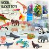 "1-9 inch Plastic Animal & Dinosaur Model Toy Set"