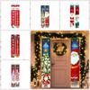Foldable Christmas Porch Door Banner Polyester Santa Claus Hanging Couplet  Spring Festival
