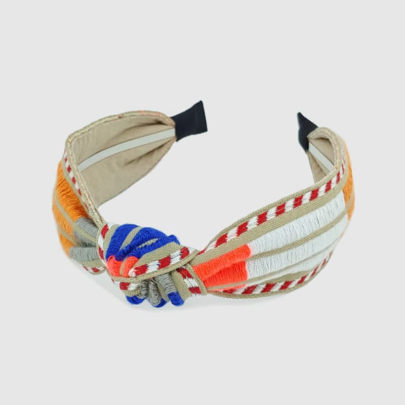 LALA Ethnic Striped Hairband - Beige