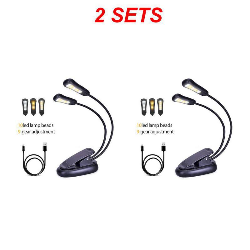Adjustable LED Book Lamp Portable Mini Eye Protection Reading Light Clip- Table Lamp Battery Powered Study Reading Table Lamp