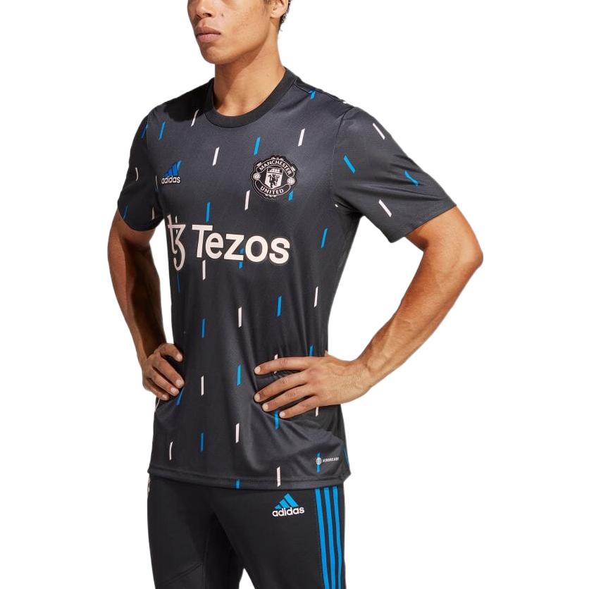 Adidas Manchester United Soccer Jerseys Men's Black Moderate HT4307
