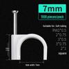 Steel Nail Round Plastic Cable Clip for Wire Management and Network Organization
