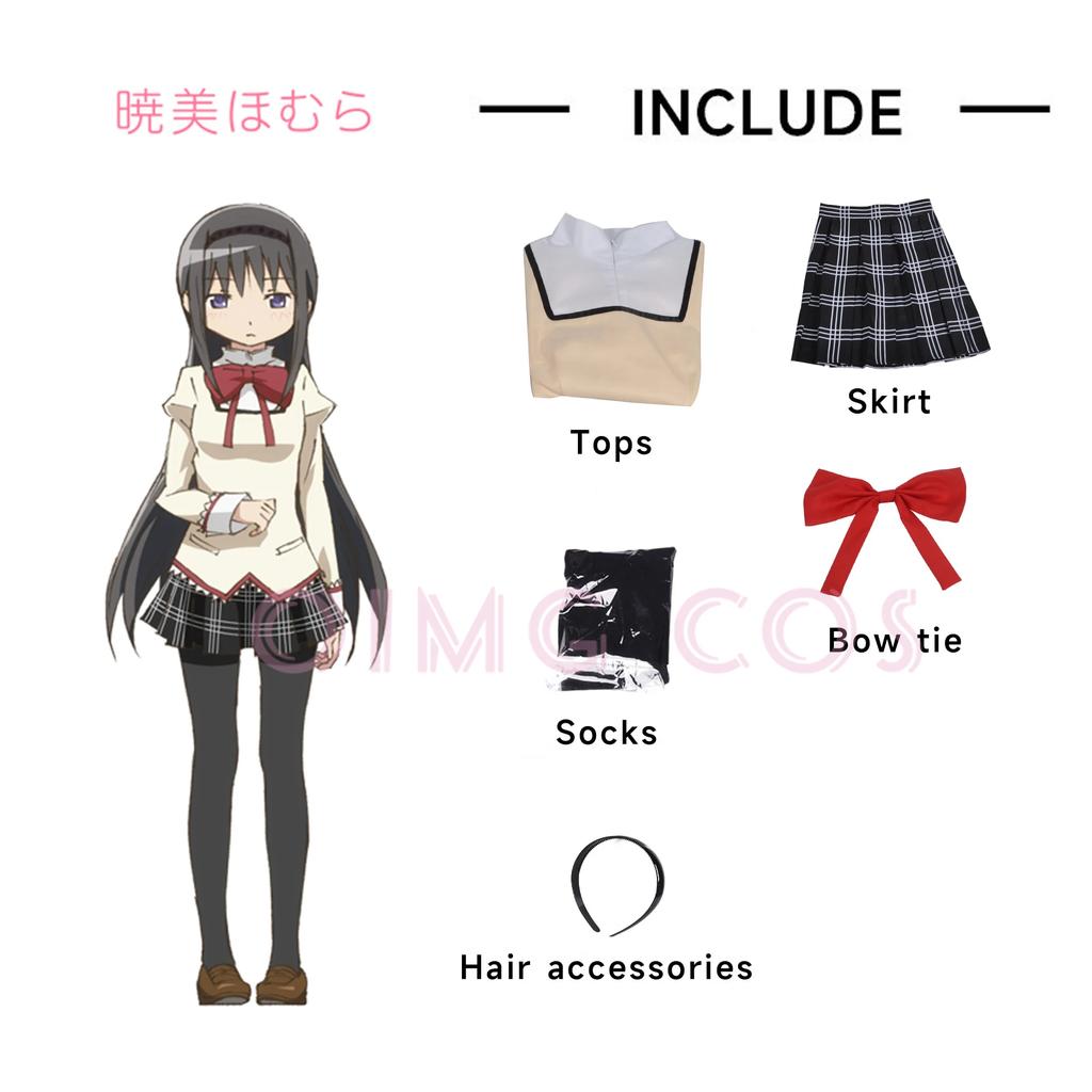 Kaname Madoka Akemi Homura Cosplay Costume School Uniform Puella Magi Madoka Magica Adult Anime Halloween Costumes Women Game