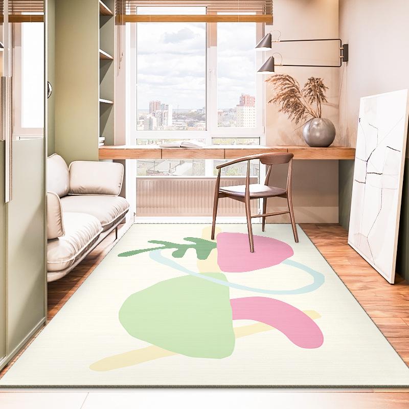 

Цвет света Весенний Светлая Роскошь Ковер для Гостиной Напольный Коврик Маленький Свежий Цветок Абстрактный Ковер для Спальни Сшивание Прикроватный Плед 80*120cm