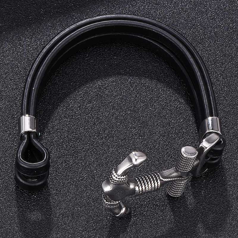 Men Bracelet Anchor Bracelets Jewelry Men Multi-layer Leather Bracelets Trendy Jewelry Gift BB785