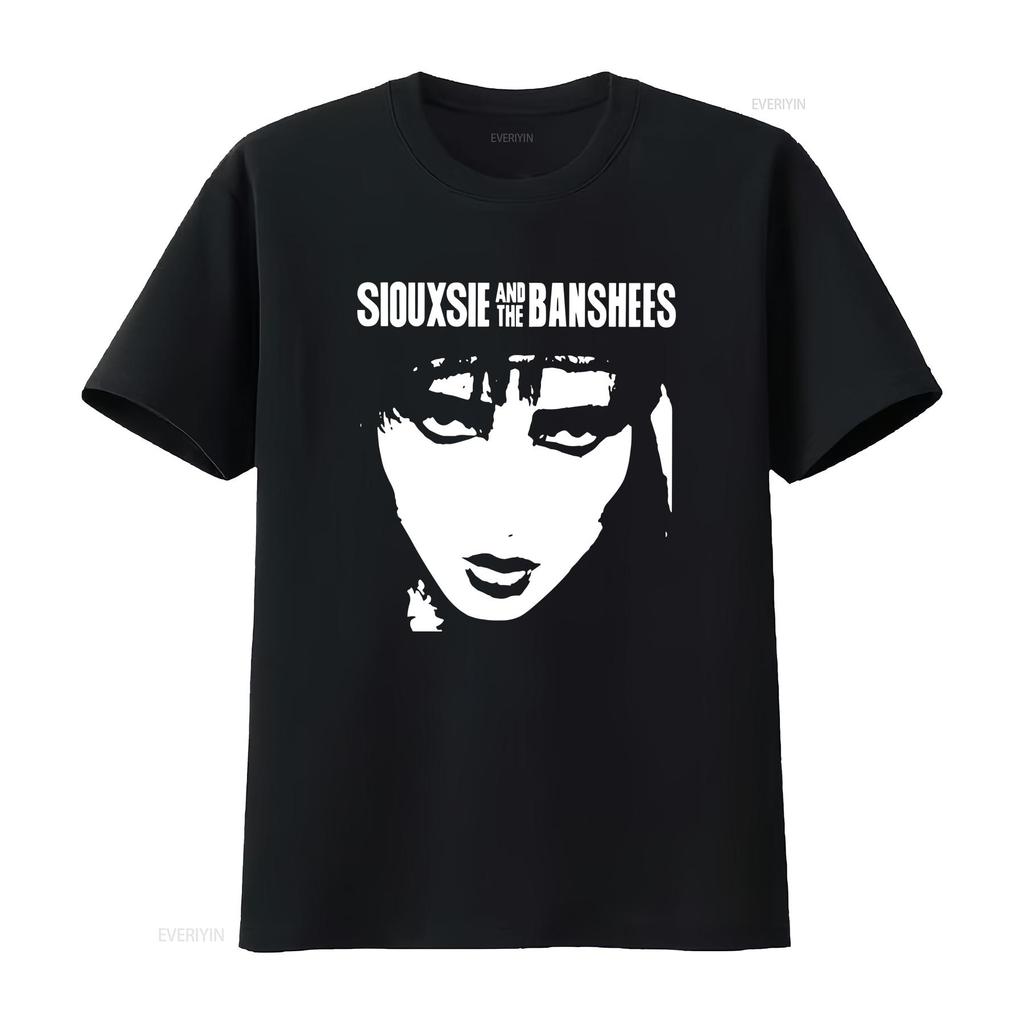 Vintage 90er Siouxsie And The Banshees Schwarzes T-Shirt Für Kh6822 Vintage Gewaschen Grafik Mode Lässig Streetwear Stilvoll Weich