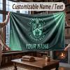 Custom Name Flannel Throw Blanket Hibernian FC Pattern Warm Home Decoration
