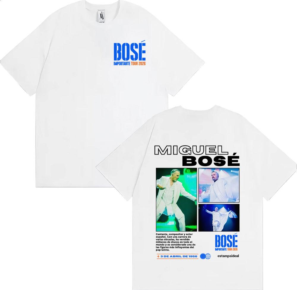 Miguel Bose Wichtige Tour 2026 Grafik T-Shirt Unisex DAMEN Vintage Hip Hop Sommer T-Shirts Streetwear Komfort Oversized T-Shirts