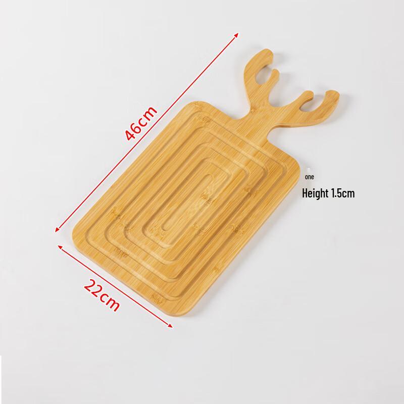 ZISIZ Christmas Wooden Antler Serving Tray