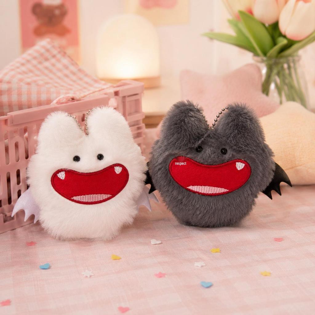 Halloween Cute Bat Plush Keychain Ornament