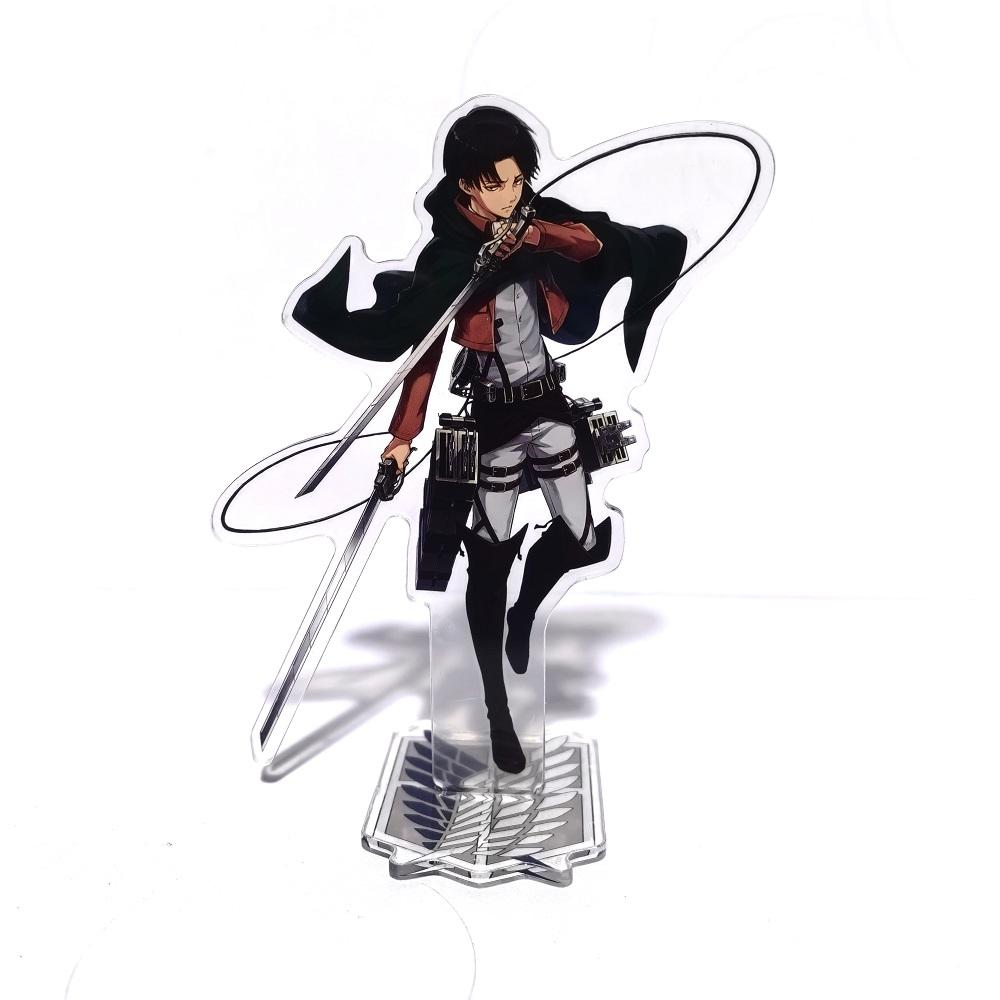 Attack on Titan Acrylic Standing Eren Mikasa Levi Erwin Armin Animation Action Figures Wolf Titan 16cm Miniature Playthings Decor Playthings For Kid
